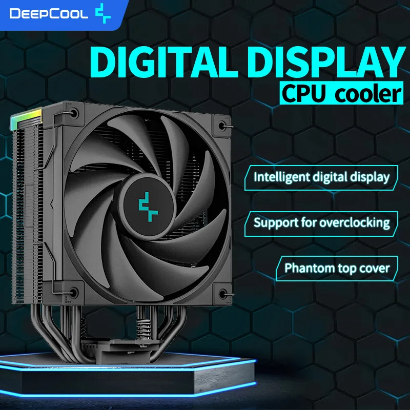 DeepCool-enfriador de aire Digital AK400 para CPU, 4 chips de tubo de calor, 1850RPM, PWM, procesador de PC, disipador térmico, alerta de calor para Intel LGA1700, ADM, AM4, AM5