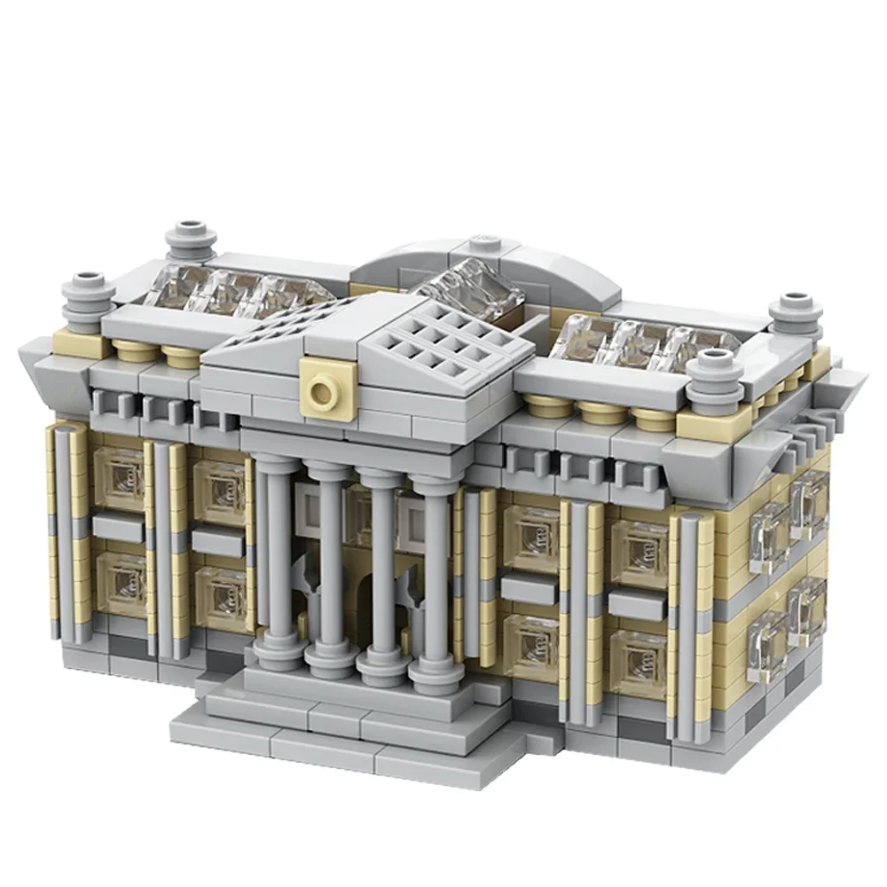 MOC Medieval landmark Architecture Mini Courthouse Model Building Block Set City National Procuratorate Stree Tview Bricks Toys