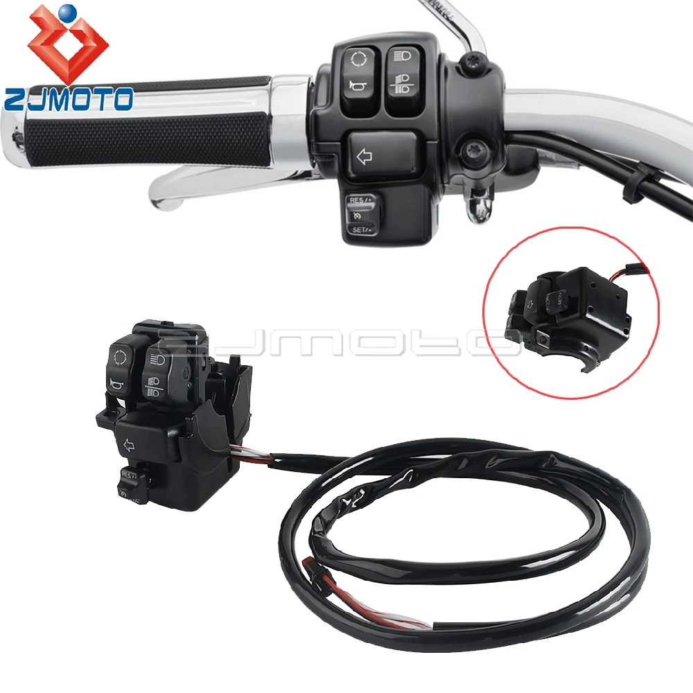 

Motorcycle Handlebar Cruise Control Switch Turn Signal Button For Harley FLSB FLHC FLHCS FLSS FLSTC FLSTFBS FLSTN FXSE 2016-up