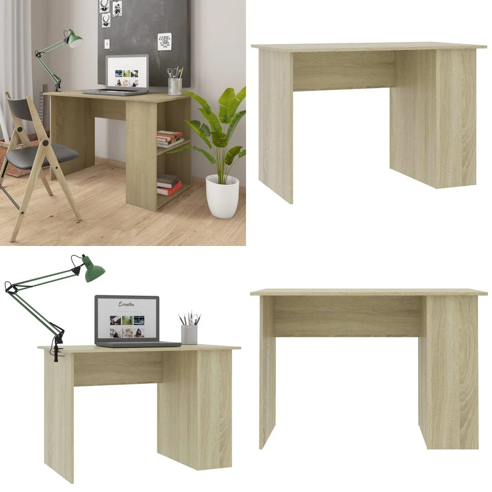 

Computer DesksMedium Computer Desk in Sonoma Oak Finish Engineered Wood for Modern Workspace