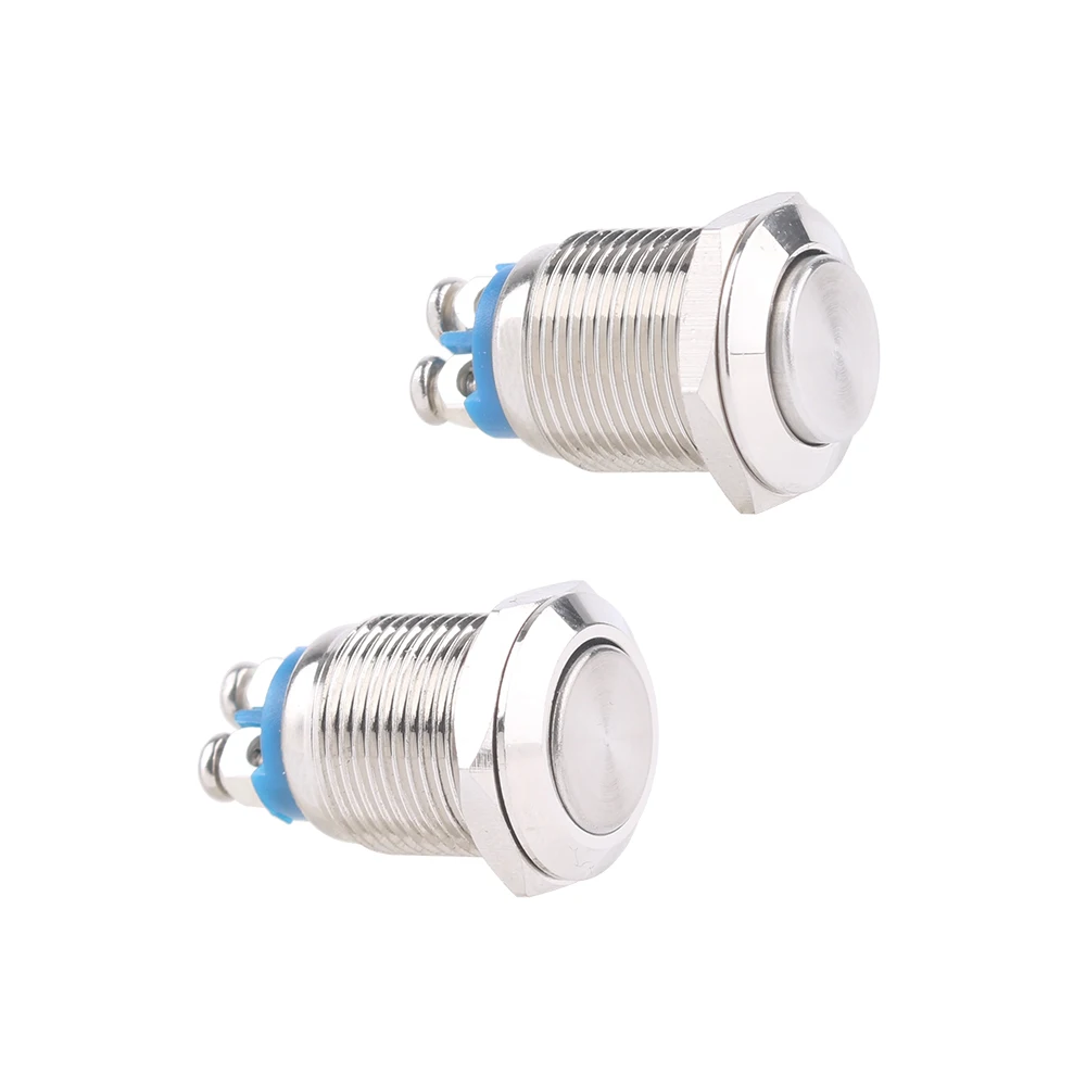 12mm waterproof Momentary no fixed Alumina 1NO Convex/flat micro push button switch screw terminal reset on-off