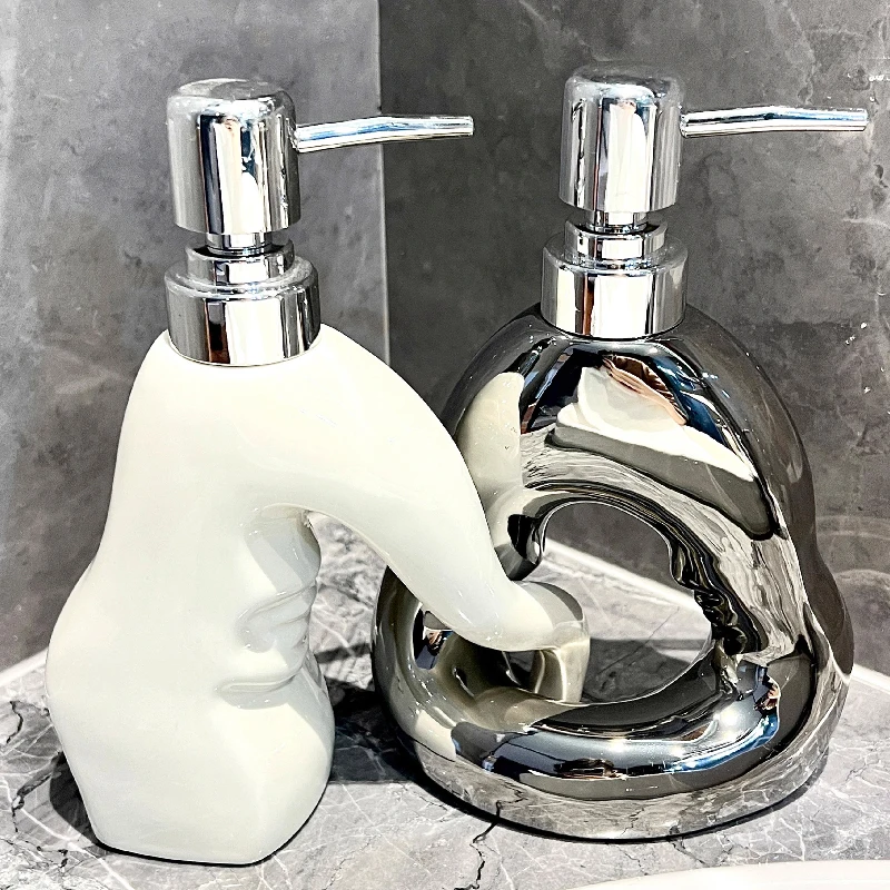 New Creative Ceramic Lotion Bottle Press Lotion Bottle Shampoo Shower Gel Dispensing Bottle Decoration Bathroom Accessories