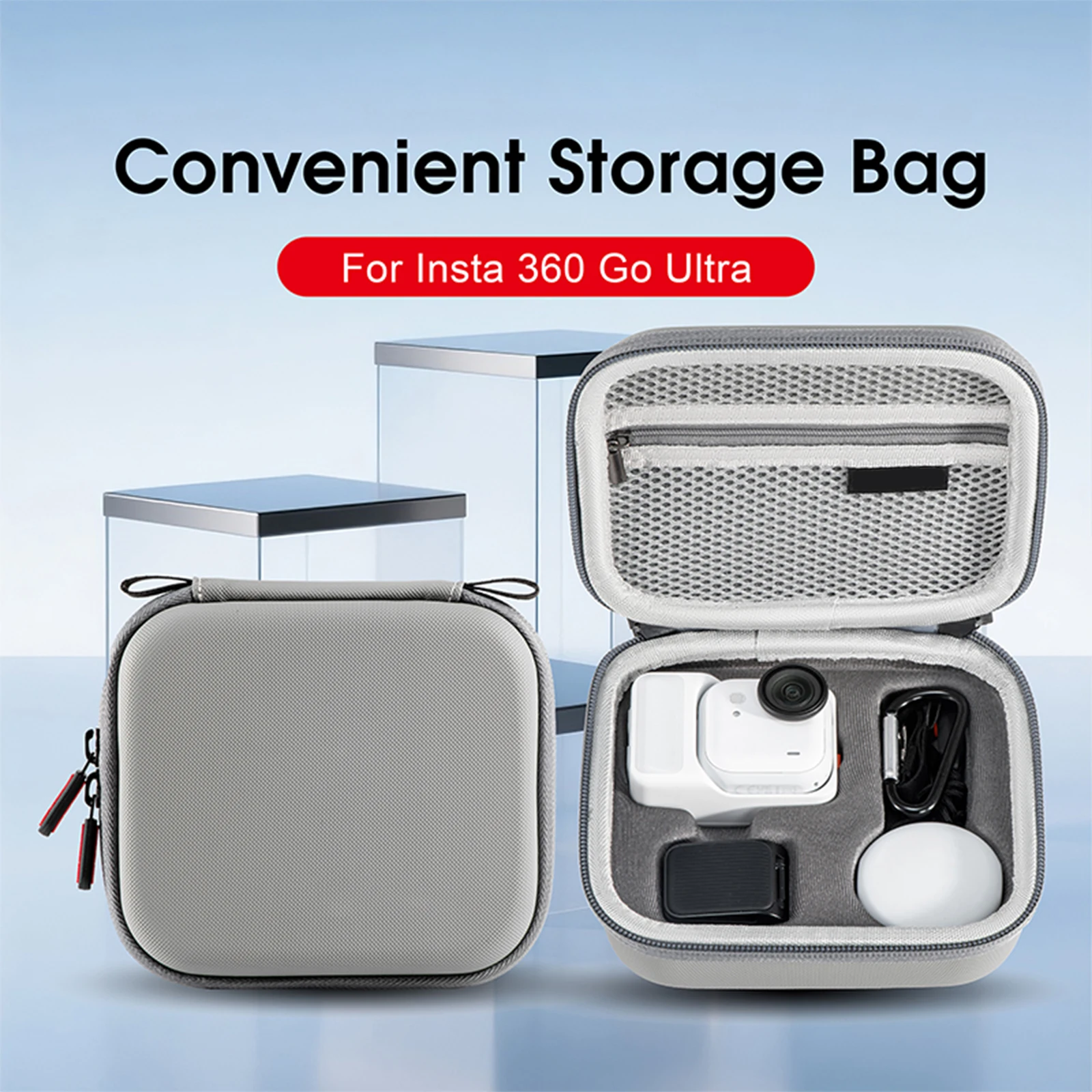 Carrying Case Portable Handbag Dustproof Protective Box for Insta360 Go Ultra Camera Accessories
