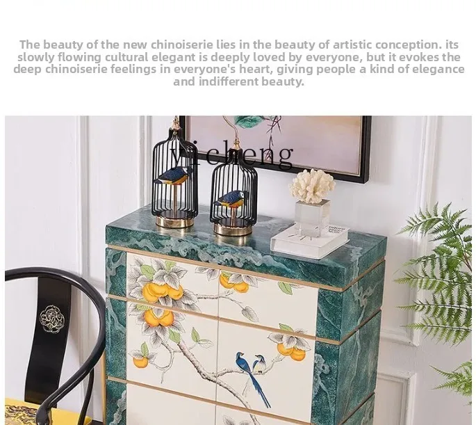 

LX Shoe Cabinet Home Corridor Painting Everything Goes Well Entrance Shoe Cabinet