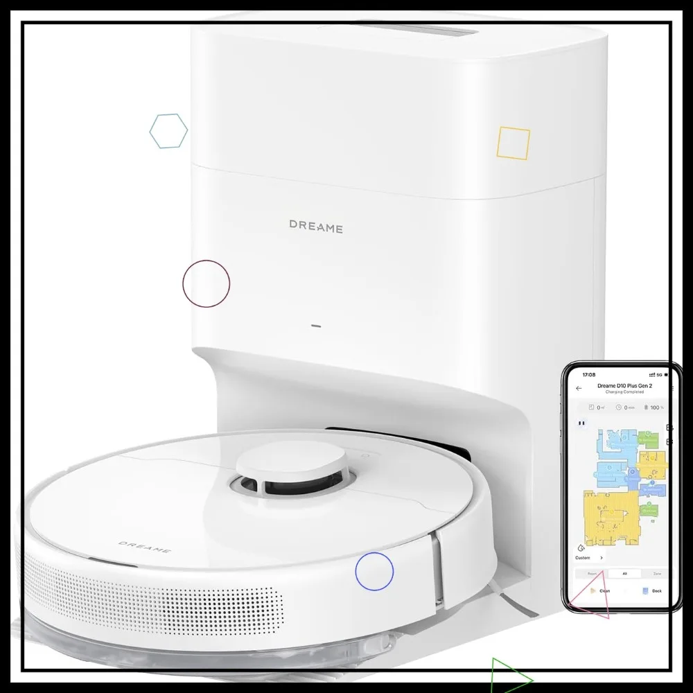 

Робот-пылесос с функцией самоочистки и влажной уборки, 90-дневная автономность, мощность всасывания 6000 Па, LiDAR-навигация, обход препятствий, подключение по Wi-Fi