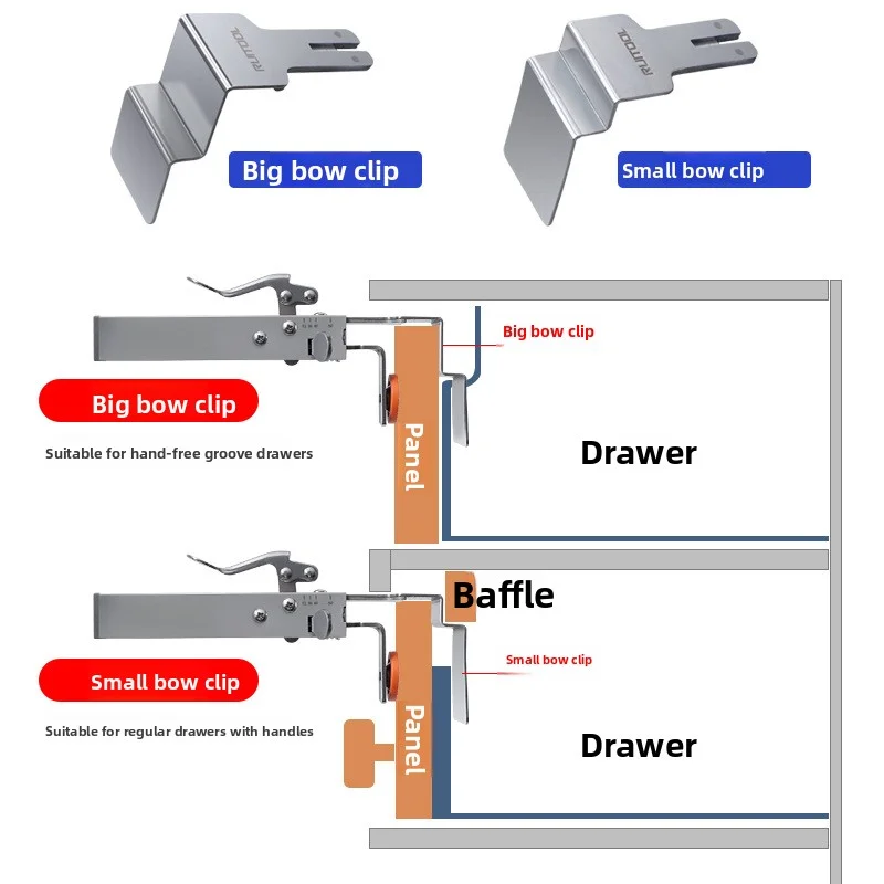 Fast Press Drawer Clamp, Panel Adjustable Telescopic Woodworking Special Installation Panel Auxiliary Fixed Clamp Holder
