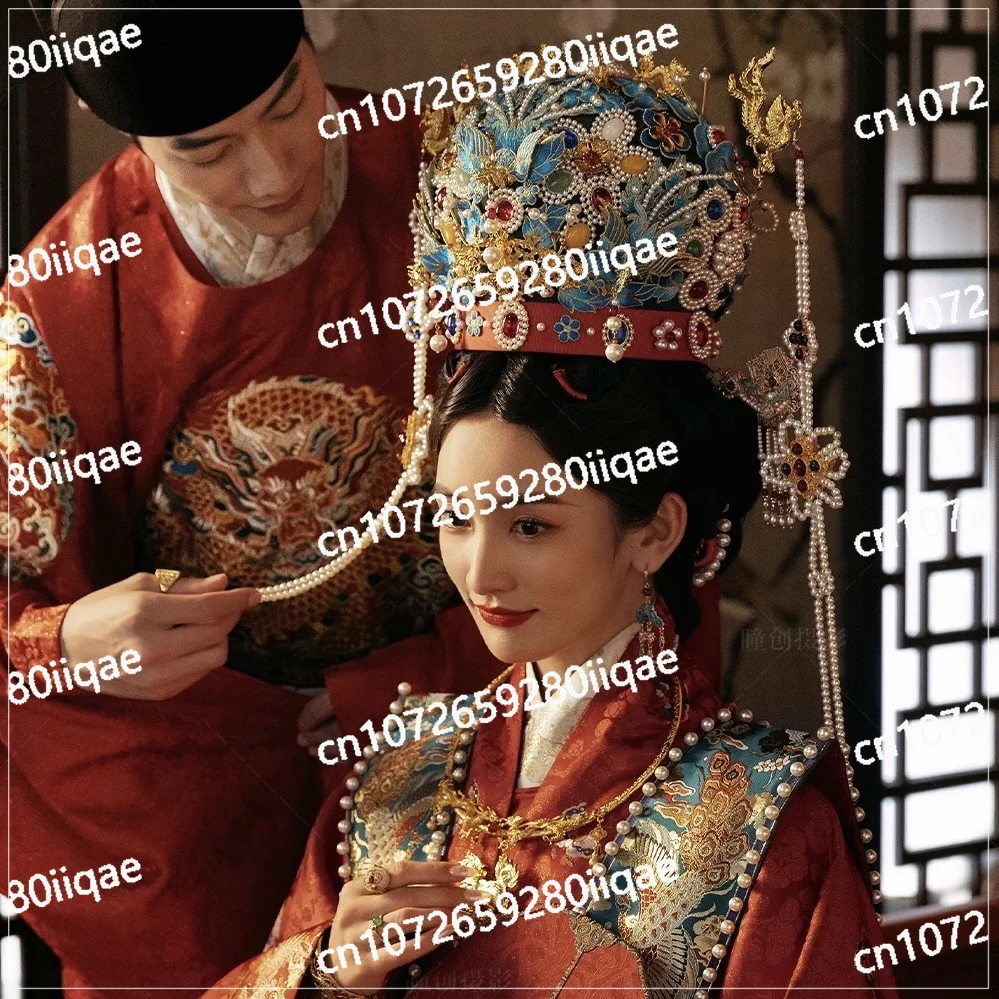 

Корона Феникса Мин, Корона Песен, Выбор брендовых коронок Бо, ручная работа с шестью драконами и тремя коронами Феникса, Церемониальная корона Ханфу