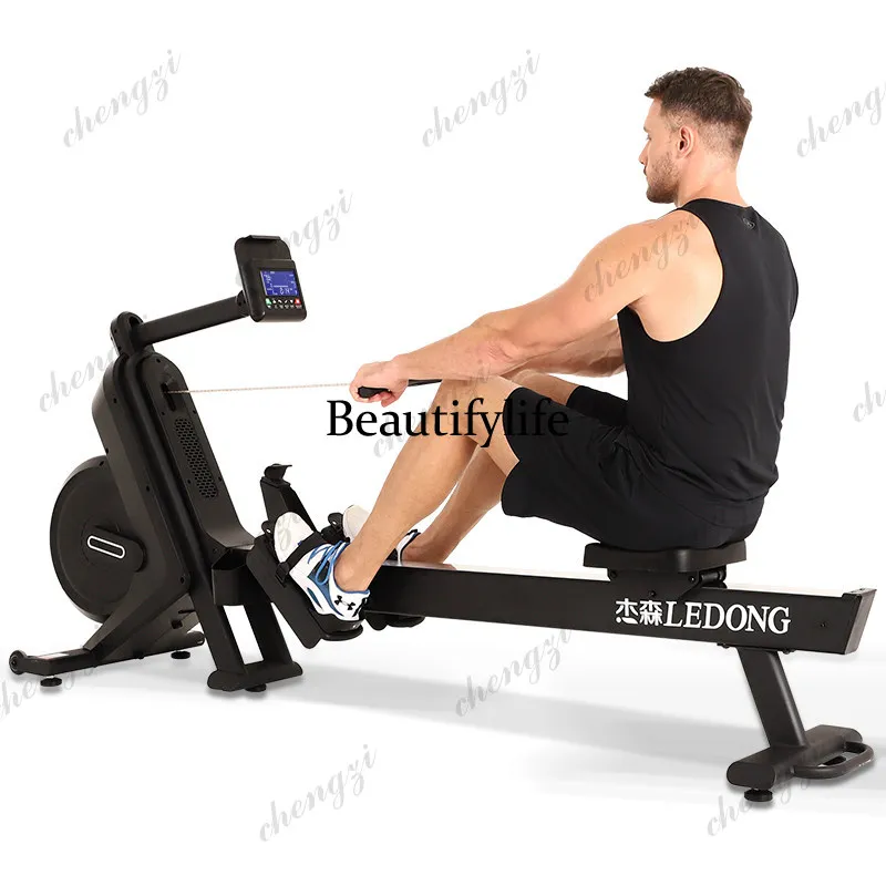 High-end intelligent self-generating rowing machine Household wind resistance magnetoresistance rowing machine Professional