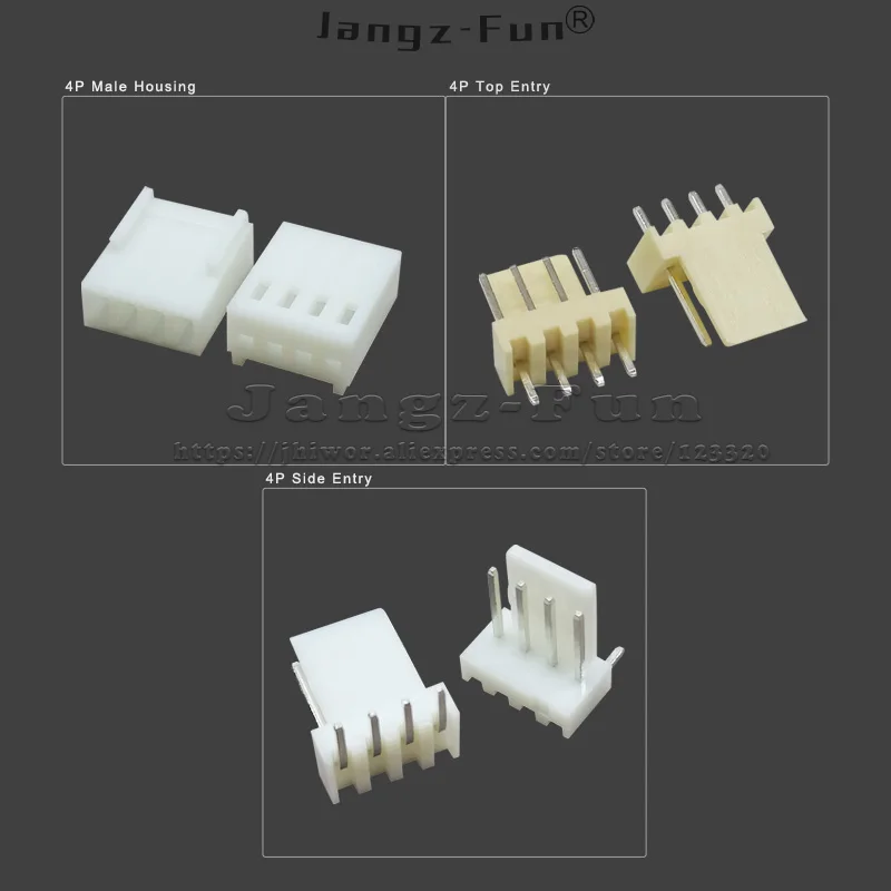 100pcs 4P JST 2510 2.54 Plug 2.54mm 4 Pin Male Female Housing Header Connectors Electric Cable Electrical Wire Connector