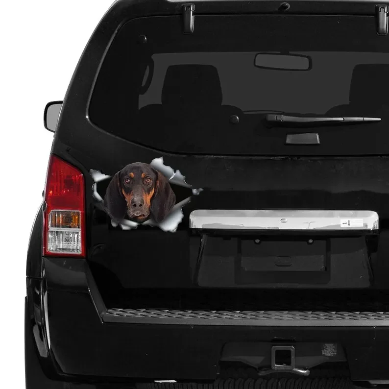 Black and Tan Coonhound decal, coonhound magnet, coonhound car sticker, pet decal