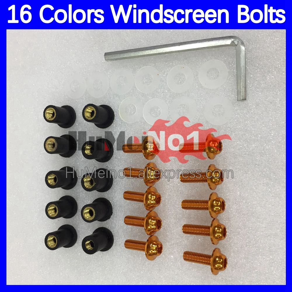 31pcs Motorcycle Windscreen Bolts For SUZUKI GSXR1300 Hayabusa GSXR 1300 1300CC 2014 2015 2016 17 18 19 Windshield Screws Nuts