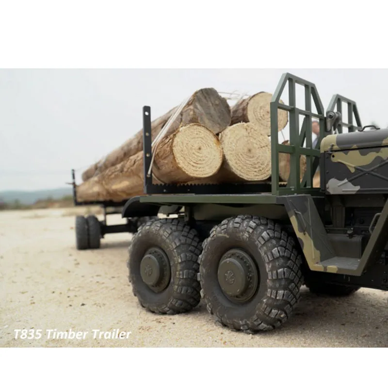 CROSS 1/12 RC Trailer T835 CNC Metal KIT Wooden Lumber Trailer RC Truck Car for 6*6 8*8 Tractor Model Toy DIY Gift TH10476