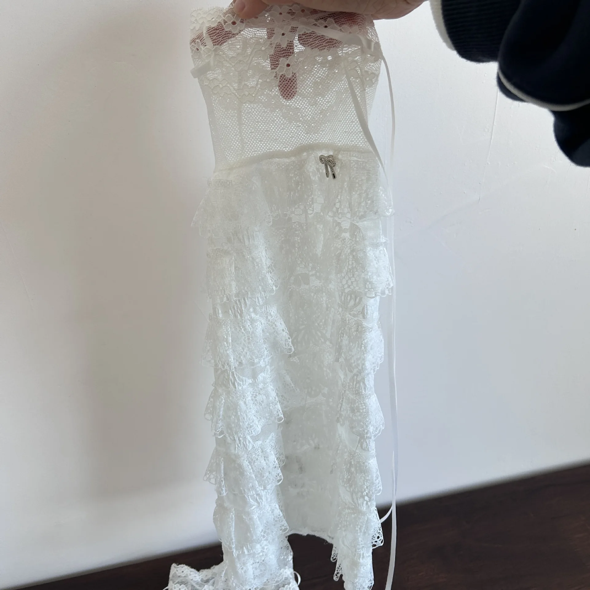 2025 polyvalent nouveau mignon étudiant Lolita princesse blanc dentelle jambe couverture Lolita gâteau maille bas couverture