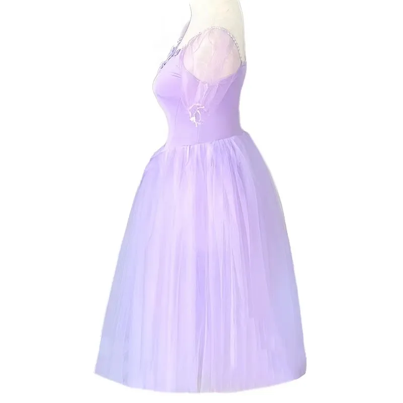 Długa spódnica baletowa dla dziewcząt, sukienka do tańca, kostium sceniczny na ramiączkach, spódnice do tańca brzucha dla dzieci.