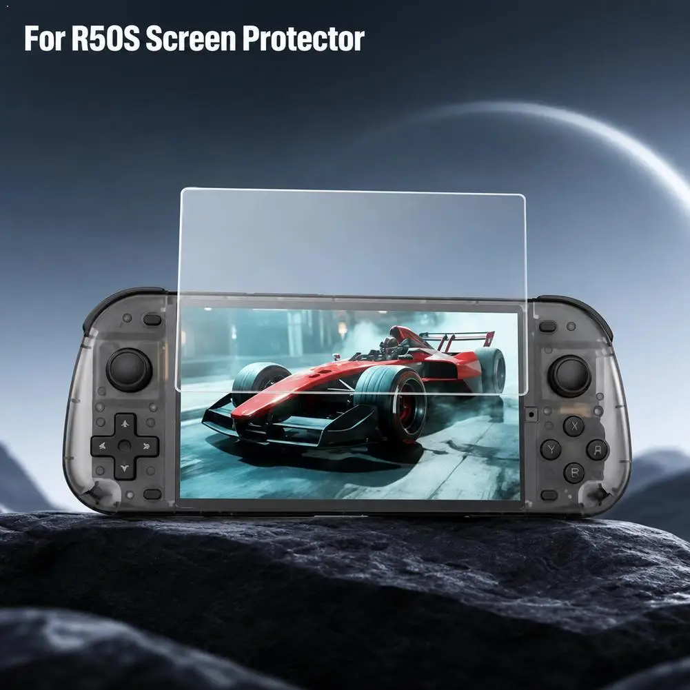 HD-прозрачное защитное стекло для портативной игровой консоли R50S с экраном 5,1 дюйма, закаленное стекло с защитой от царапин, твердость 9H.