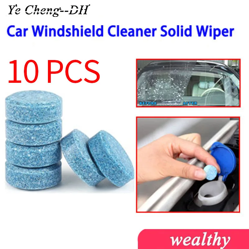 

10Pcs/Pack(1Pcs=4L Water)Car Solid Wiper Fine Wiper Auto Window Cleaning Car Windshield Glass Cleaner Car Cleaning Car Tools