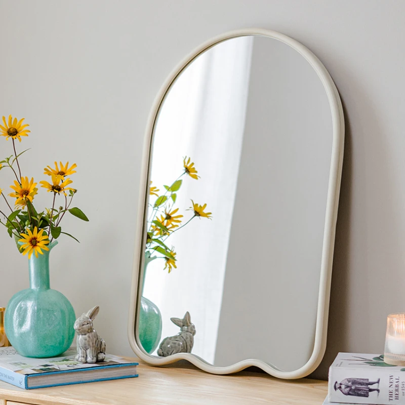 Irregular Mirror Big Decoration Home Tabletop Bathroom Mirrors Korean Interior Modern Liquidation Aesthetic Dressing Vintage