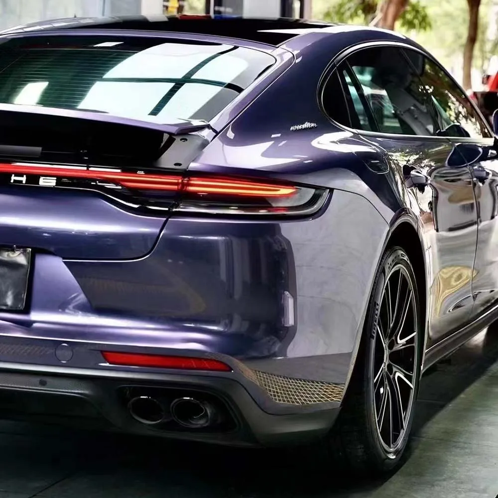 

PET Removable Vinyl Wrap Glossy Metallic car wrap Rosemary Purple