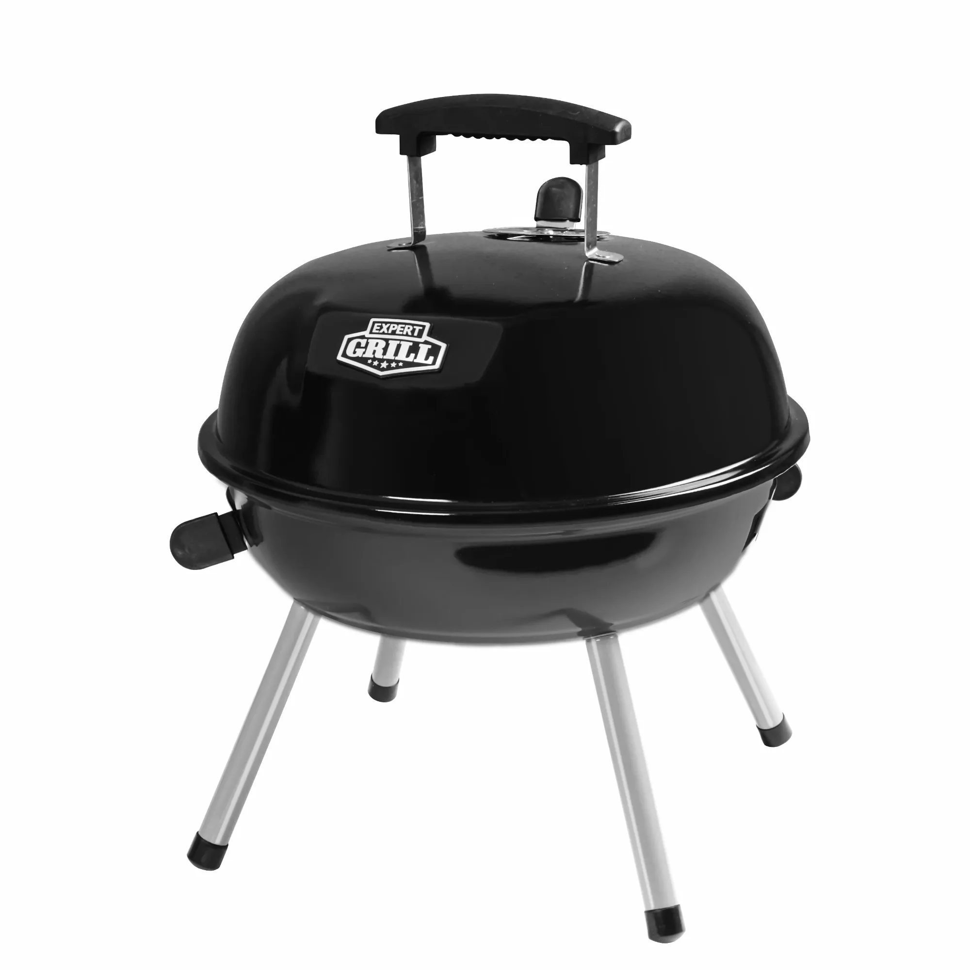 

14.5'' Steel Portable Charcoal Grill, Black, New barbecue outdoor kitchen bbq