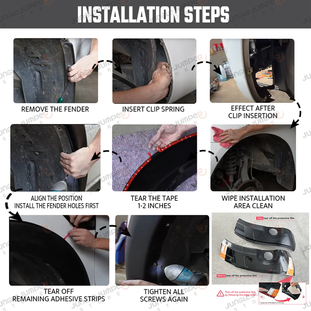 Fender Flares Wheel Arch For Ford Ranger Next Gen 2023 2024 2025 2026 Wildtrak with Parking Sensor Fender Flares Extend 6PCS SET