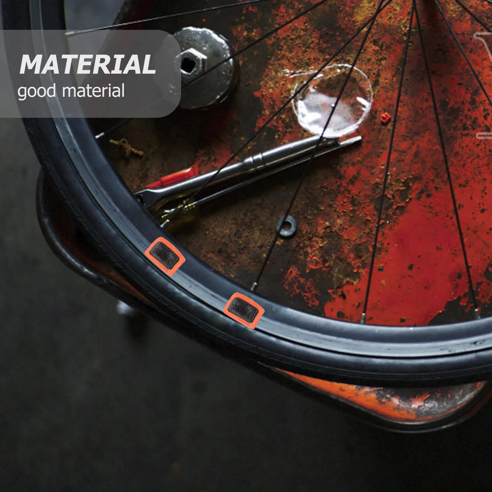 2 ورقة الدراجة التصحيح طقم تصليح دائم الطريق دراجة جبلية الإطارات التصحيح أداة سريعة لا الغراء الأنبوب الداخلي إصلاح بقع المحمولة #1