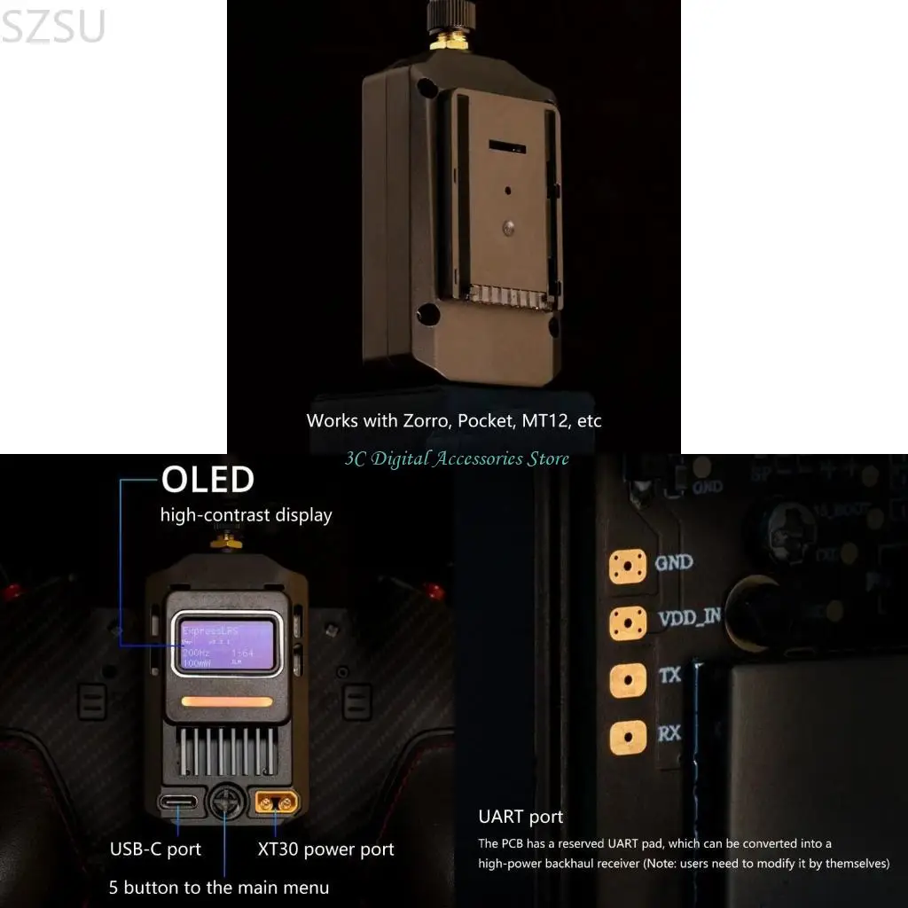 

SZSU 915MHz RF Module ExpressLRS RF Receiver 1000mw Strong Stable
