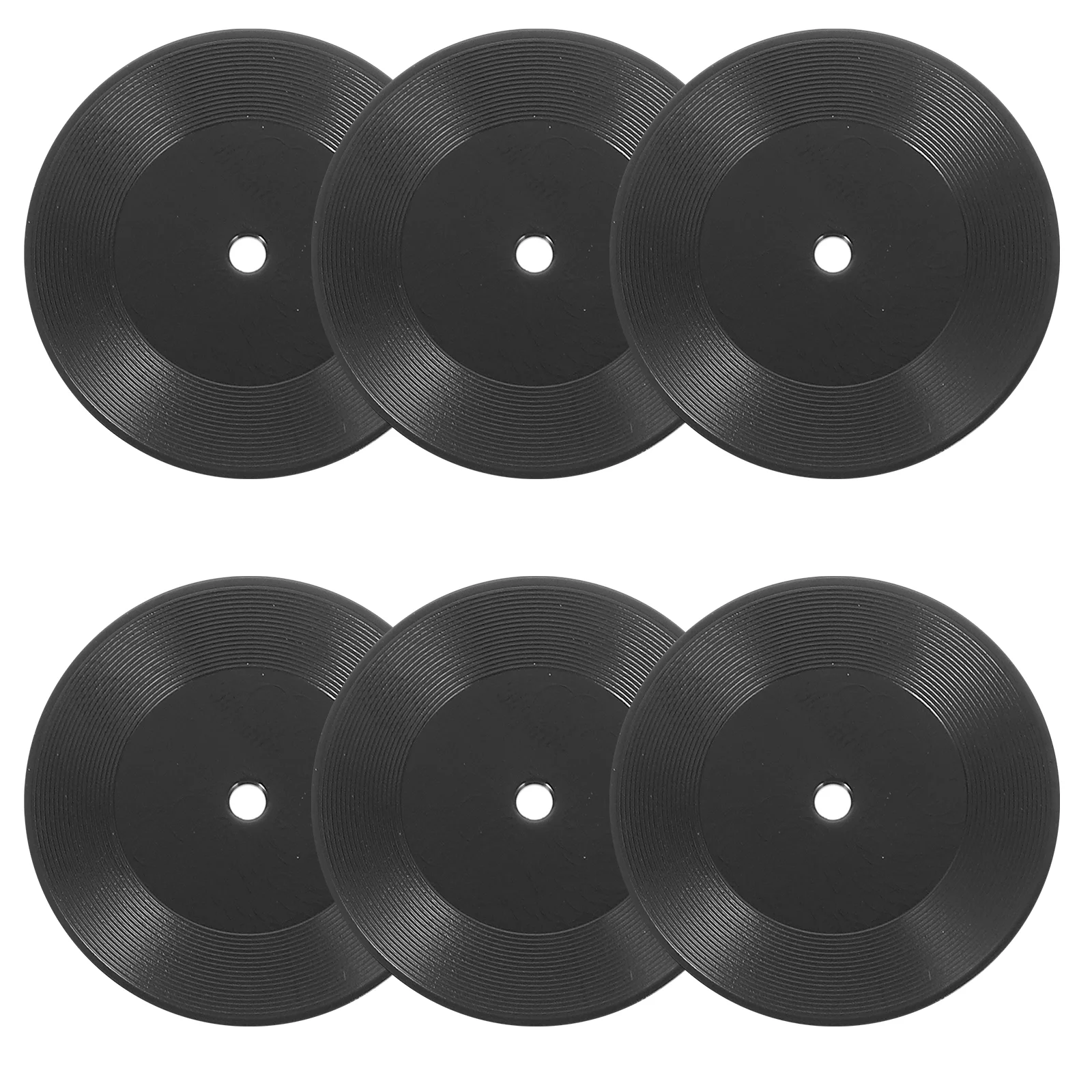 6-teiliges Miniatur-Schallplatten-Modell, Hausdekoration, Mini-Schallplatten-Nament, Mini-Phonographen-Schallplatten, elektronisches Musik-Puppenhaus