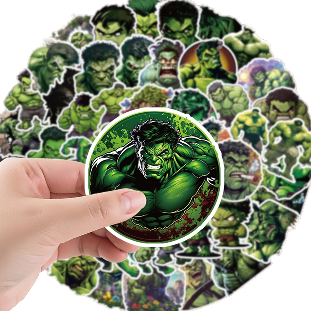 10/30/50pcs Disney superbohater Hulk Cartoon naklejki fajne Anime winylowa tablica naścienna DIY gitara Laptop samochód naklejki Graffiti zabawa dla