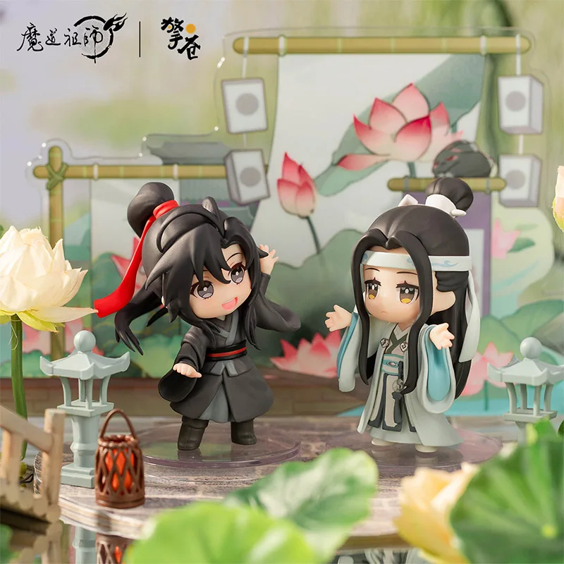 In Stock New Mo Dao Zu Shi Anime Action Figure Toys Q Version Lan Wangji Wei Wuxian Figures Collection Model Dolls Gift