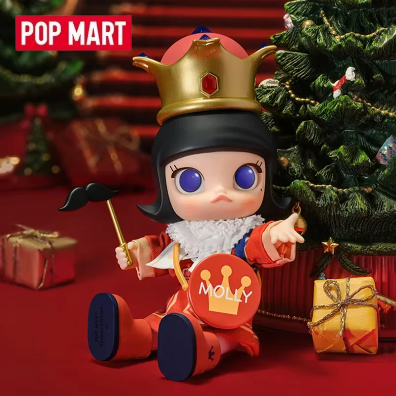 

POP MART MOLLY Walnut Clip Фигурка Аниме Подлинная слепая коробка Mystery Box Guess Bag Игрушки Кукла Симпатичная аниме-фигурка Настольный