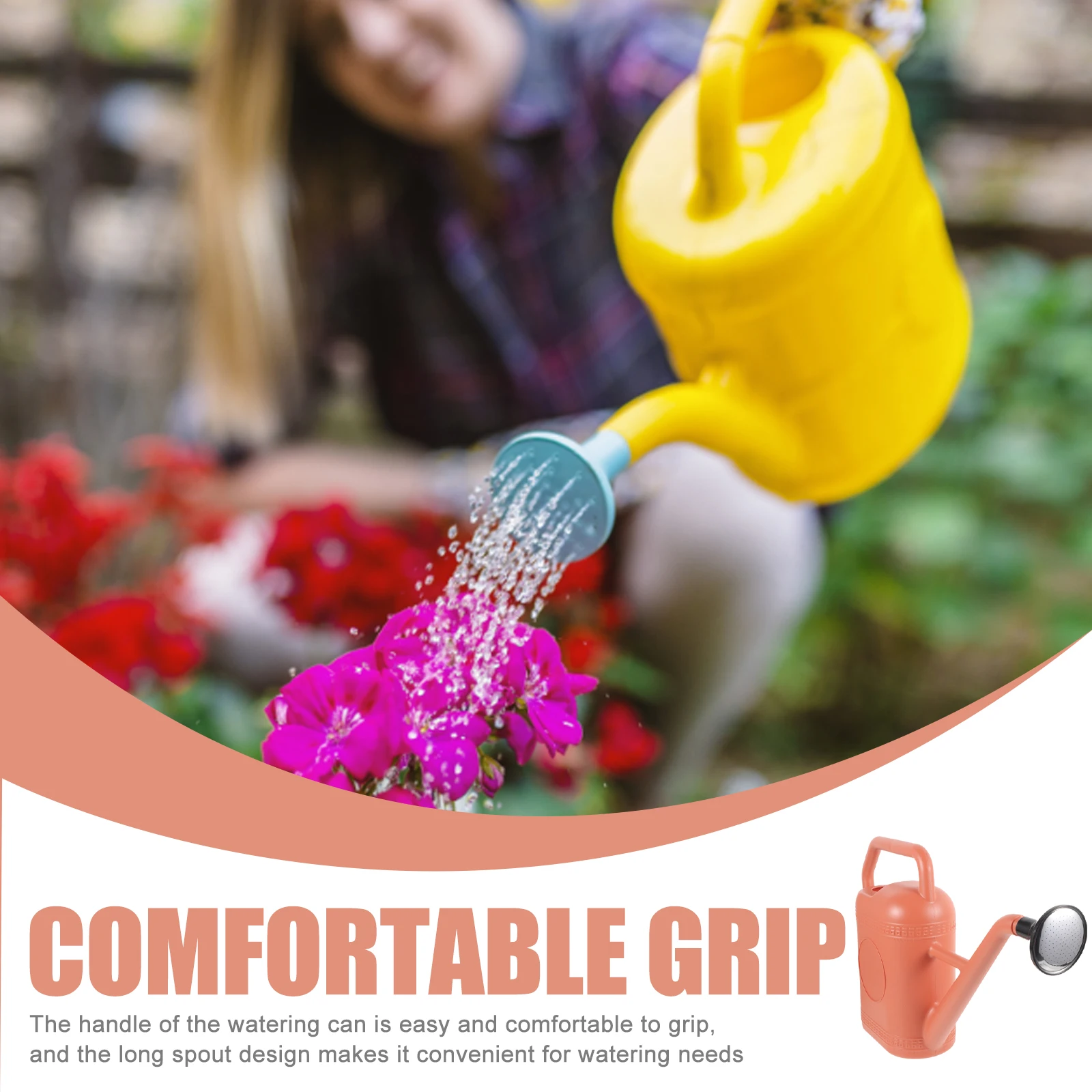 

Plastic Watering Can Large Capacity Long Spout Durable Handle Garden Sprinkler Indoor Outdoor Flowers Succulents Plants
