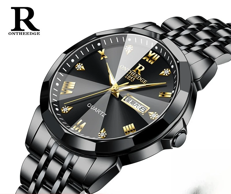 Men’s Fashion Quartz Watch, Waterproof Luminous Calendar Wristwatch, Swiss-Style Business Design
