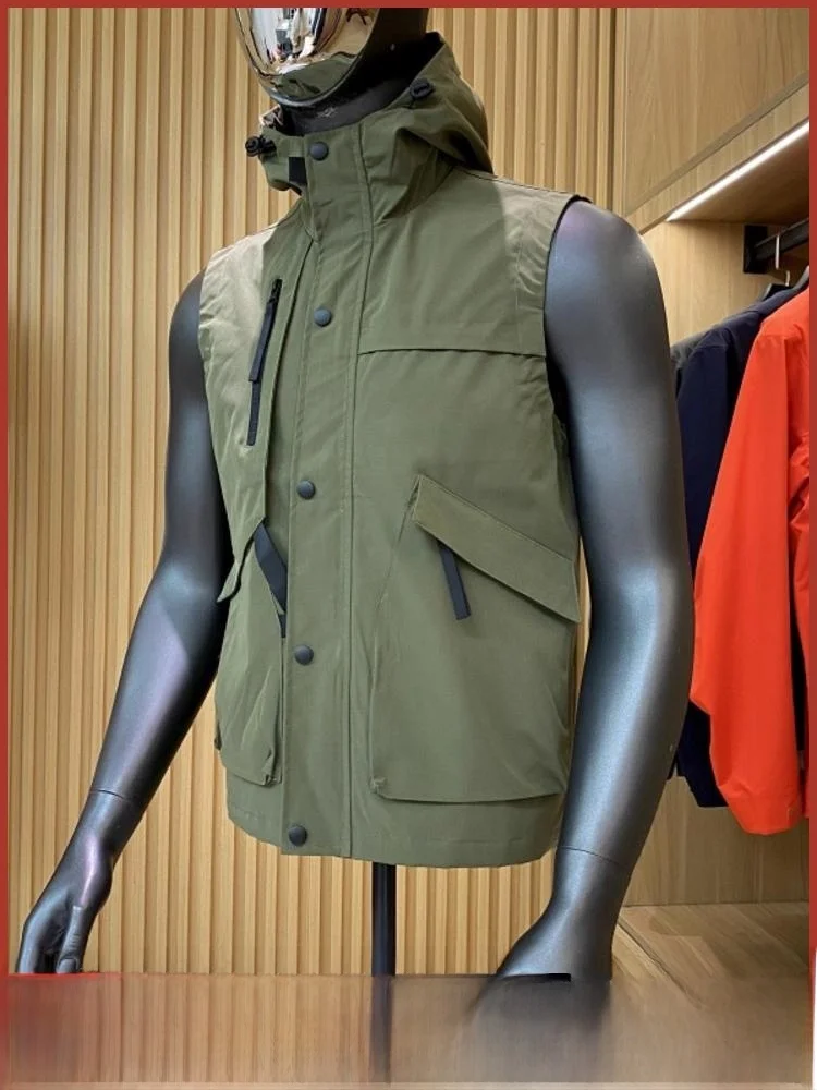 

Уличная мужская спецодежда, жилет, осень-зима, новый мульти-кишень, 3D пошив, модное украшение на молнии из полиэфирного волокна