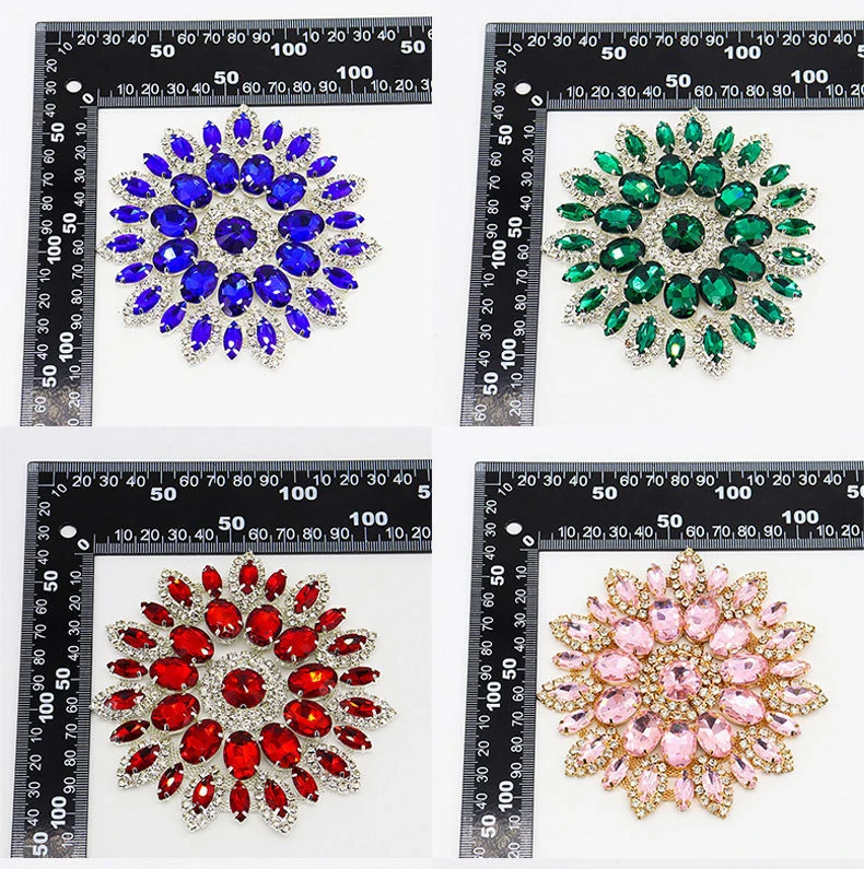 5 Stück Strasssteine 11CM Sonnenblumenform Kristalldiamanten DIY Handwerk Hochzeitsgeschenk Strasssteine Dekoration Taschen Hut Zubehör – Detail 1