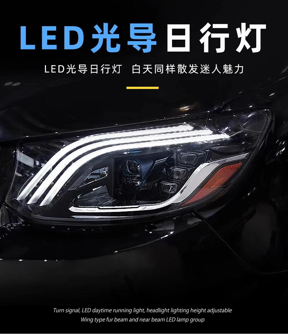 Car Led Headlights For Benz Sprinter 2019-2023 W907 Auto Headlight Assembly Upgrade High Configure LED Front Lamps Accessories