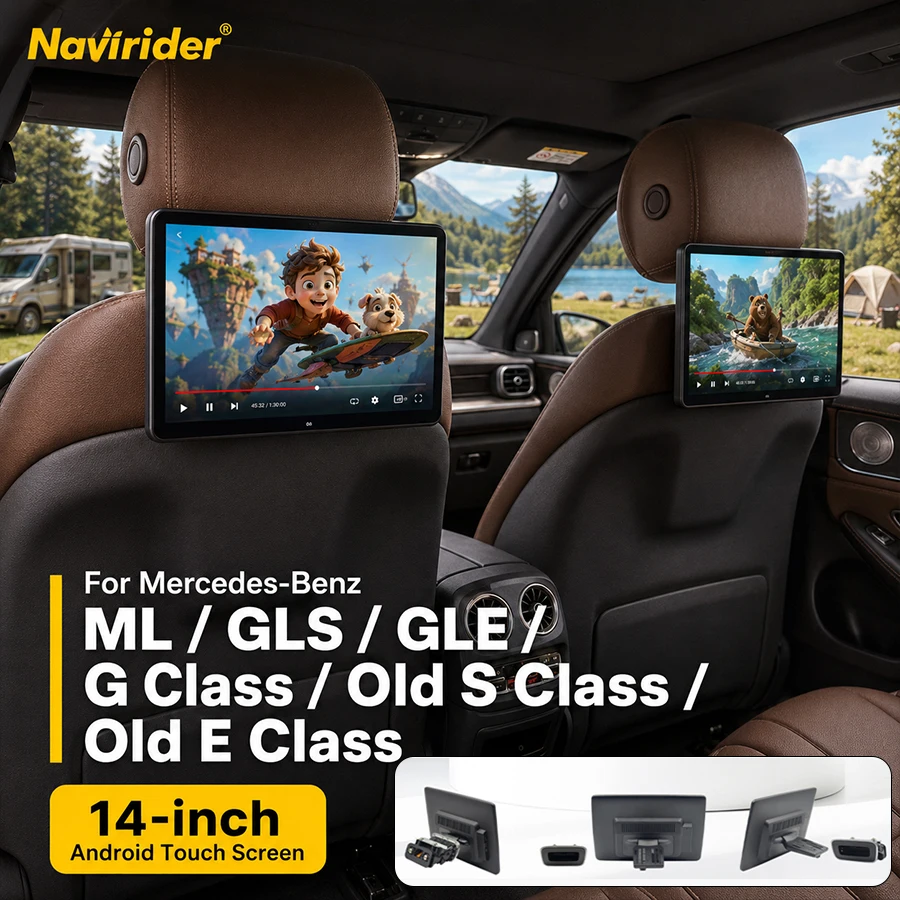 T Rear Seat Entertainment For Mercedes Benz S E Class ML GLE GLS G W221 W212 W164 W166 X166 W463 Android Headrest Car TV Monitor