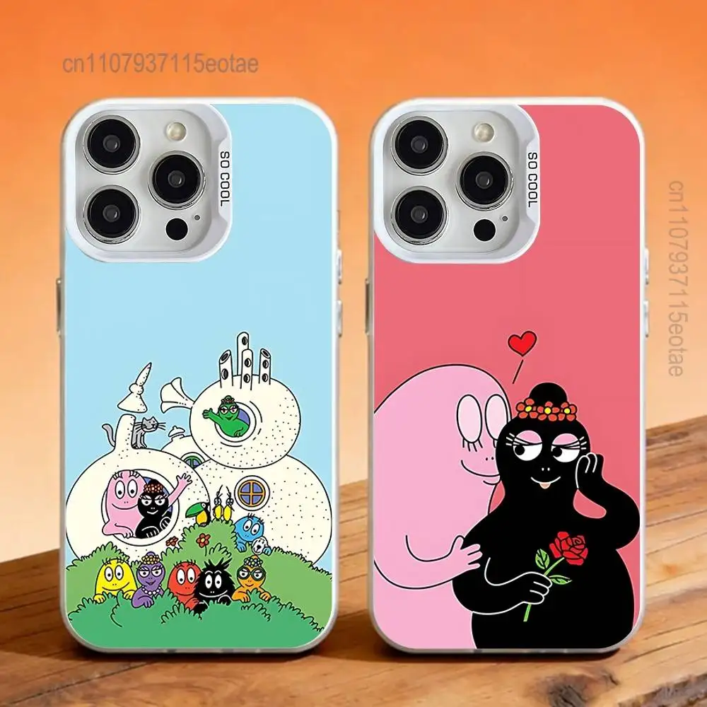 

B-Barbapapa-S CARTOON Phone Case For iPhone 17,16,13,12,11,15,14,Pro,Max,Plus,SE4,Air,Mini White IMD Matte