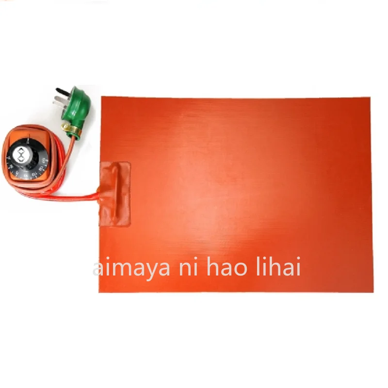 110V/220V Flexible Silicone Rubber Heating Pads Electric Heater Plate Mat Adhesive Knob Temperature Controller Thermostats