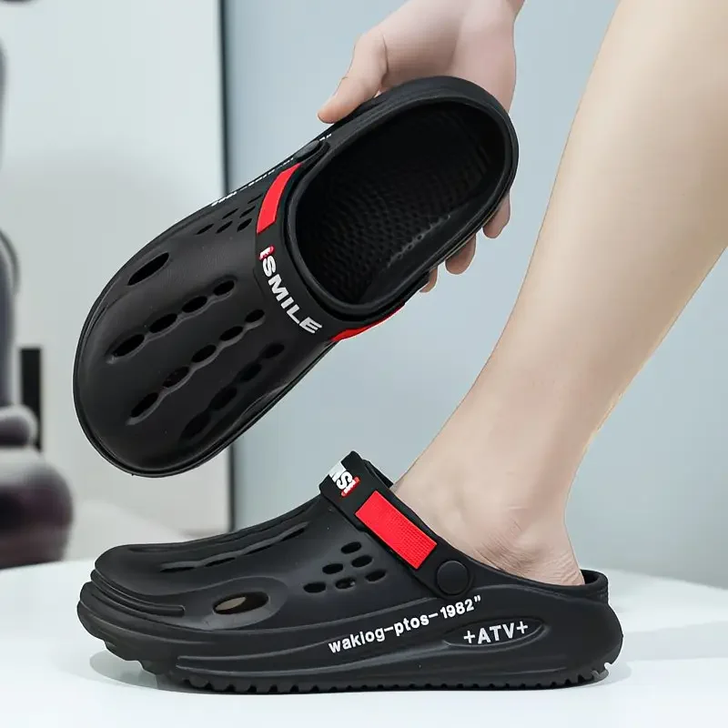 Unisex Fashion EVA Clogs Lightweight Breathable Ribbed Texture Non Slip Casual Slippers Indoor Outdoor Beach All Seasons