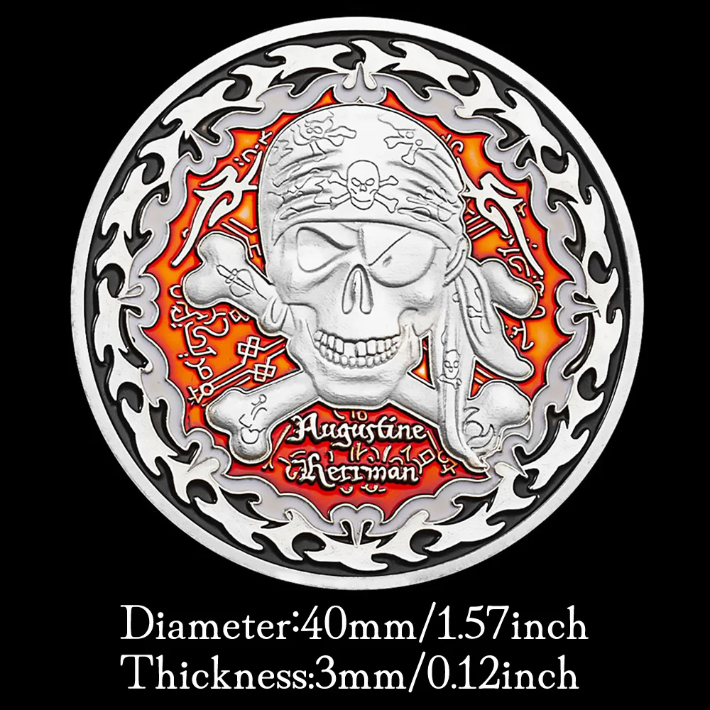 الفضة مطلي القراصنة سفينة عملة ، هيرمان دروغتر ، عملات تذكارية الإبداعية ، اكسسوارات الديكور المنزل ، التحدي