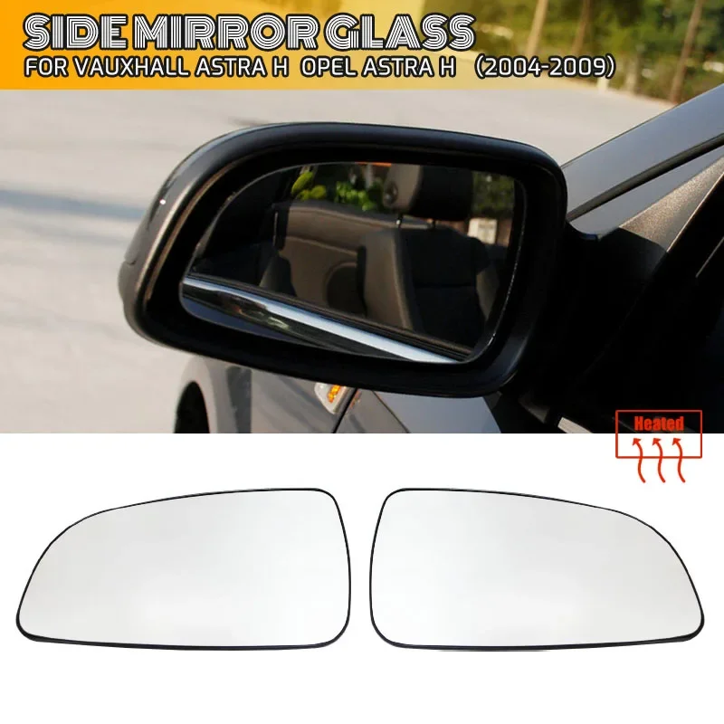 

For Opel / Vauxhall Astra H 2004 - 2009 Holden Astra H Driver Passenger Door Side Wing Mirror Glass Spherical Stick On Sticky