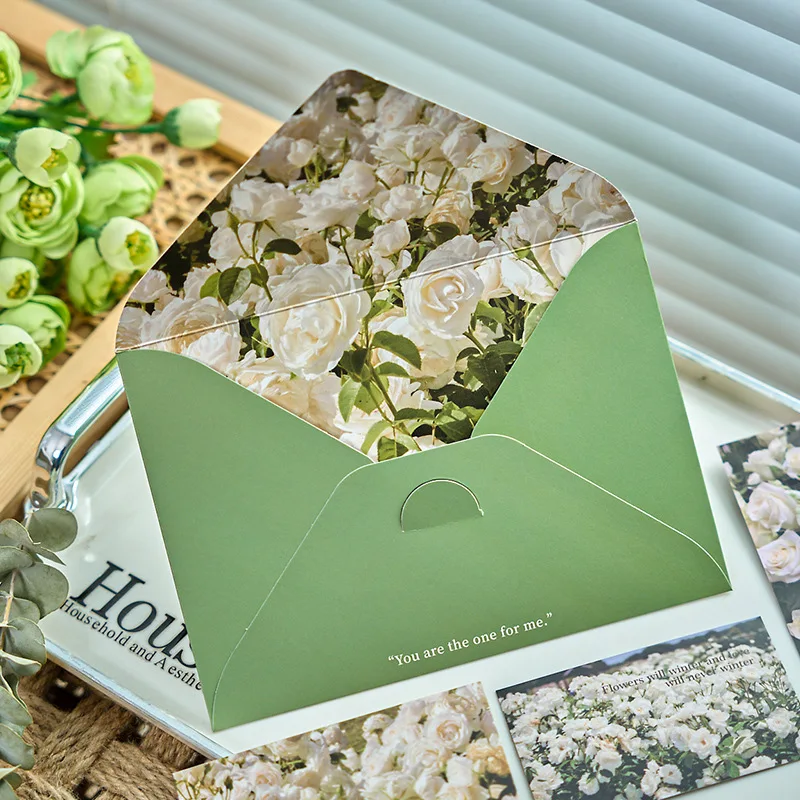 8pcs Envelopes Set with Letter Pads Romantic Flower Message Writing Paper Wedding Party Invitation Card Cover Letter Gift Wrap - Image 4