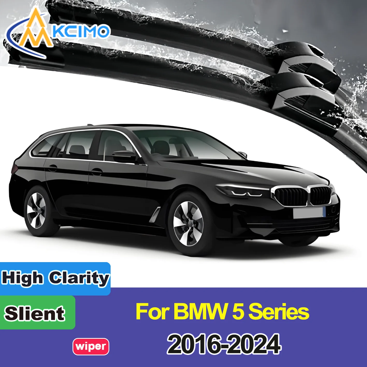 

KCIMO 2PCS New Wiper Blades for BMW 5 Series G30/G31 2016-2024 M5(F90)/Alpina B5 Front Windshield Accessories 2024 2023 2022