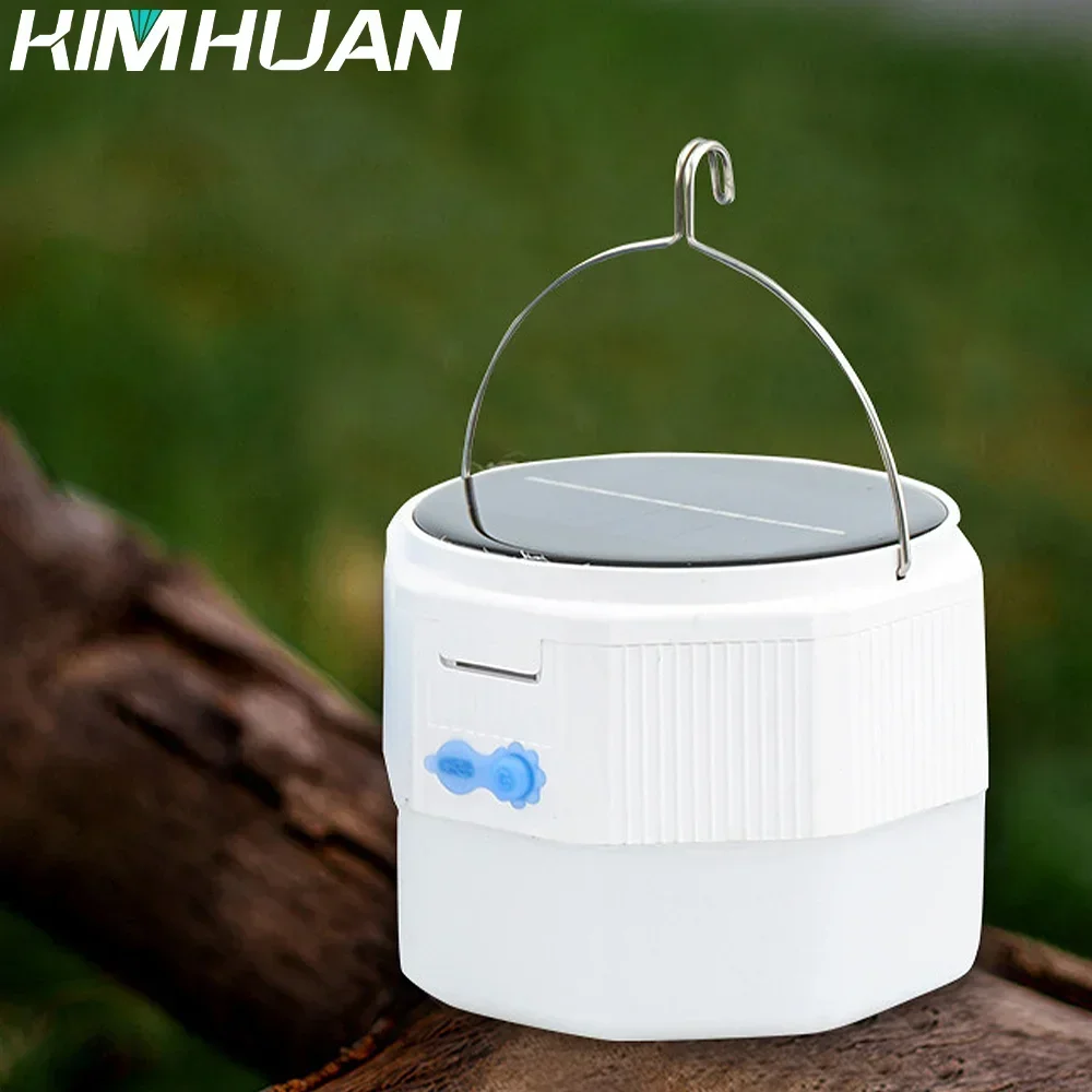 

LED Voice Camping Bedside Light Outdoor Solar Light USB Rechargeable Tent Light Portable Lantern Lantern Emergency Lighting Lamp