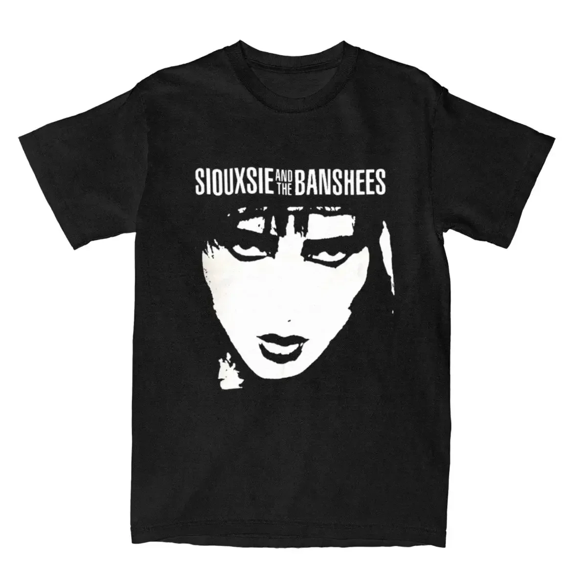 Siouxsie And The Banshees Accessories T-Shirts for Men Rock Band Vintage Cotton Shirt Crewneck Short Sleeve Printed Tops Summer