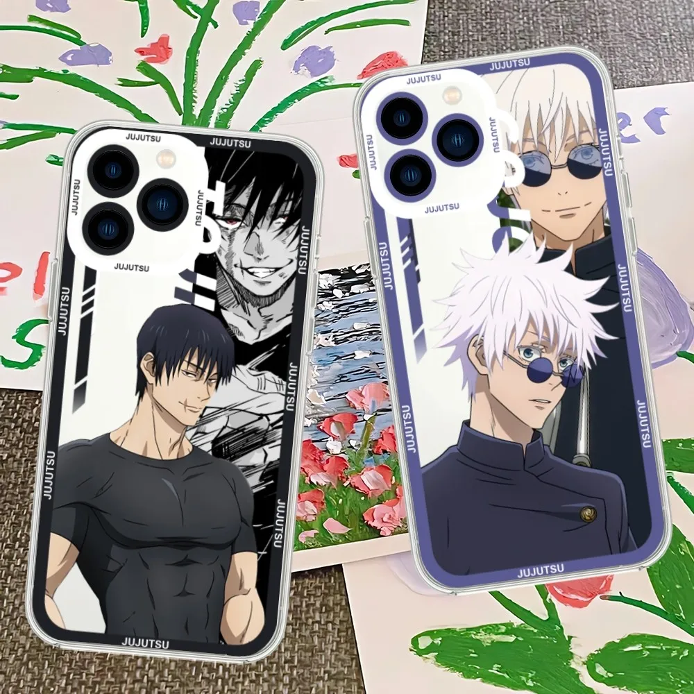 

bilibili Jujutsu Kaisen Shibuya incident Fushiguro Toji Phone Case Samsung S21 S22 S23 PLUS lite ULTRA Transparent Border Shell