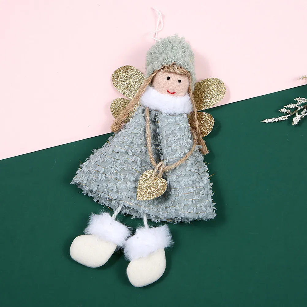 

4Pcs Soft Fabric Angel Hanging Ornament Christmas Tree Pendant Festive Party Decoration Birthday Room Decor Xmas Hanging