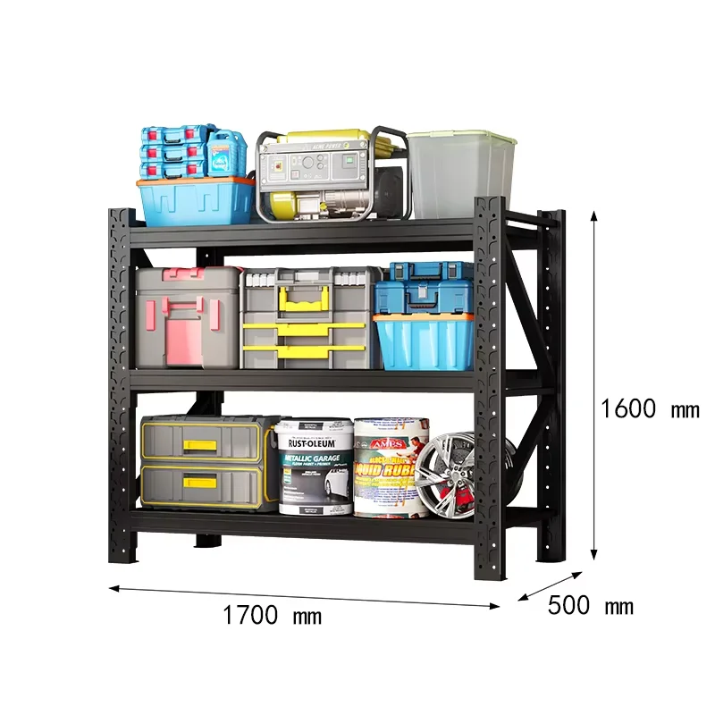 3 Layer Metallic Steel Rack For Garage Storage Shelves Durable Metal Storage Rack Local Stock