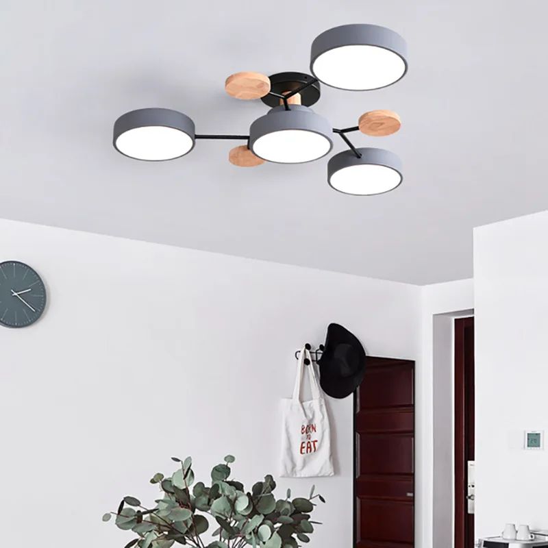 Modern Living Room Ceiling Chandelier Light Three Colors Changed led Ceiling Lights for Bedroom Dining Room 220v Ceiling Lamps