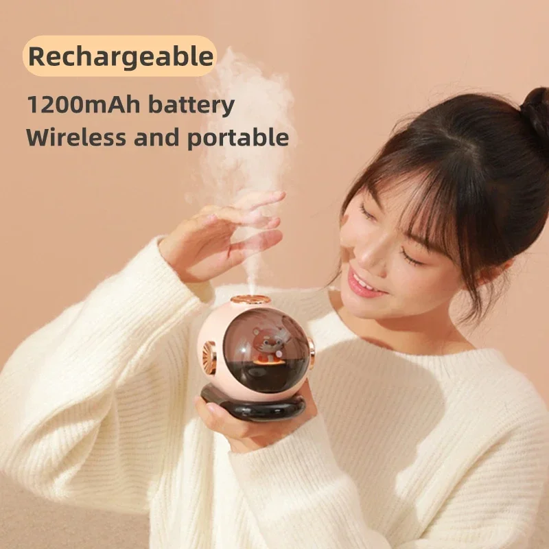 1200mAh Battery Portable Wireless Ultrasonic Cool Mist Table Humidifier Creative Submarine Air Humidifier Purifier USB Charging